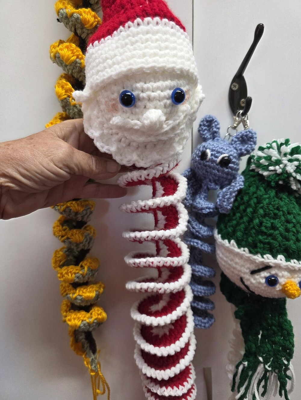 Crochet Holiday Spiral Hang Ornament